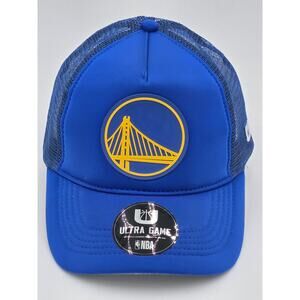 Golden State Warriors Trucker Hat Blue Mesh Snapback Ultra Game NBA Cap